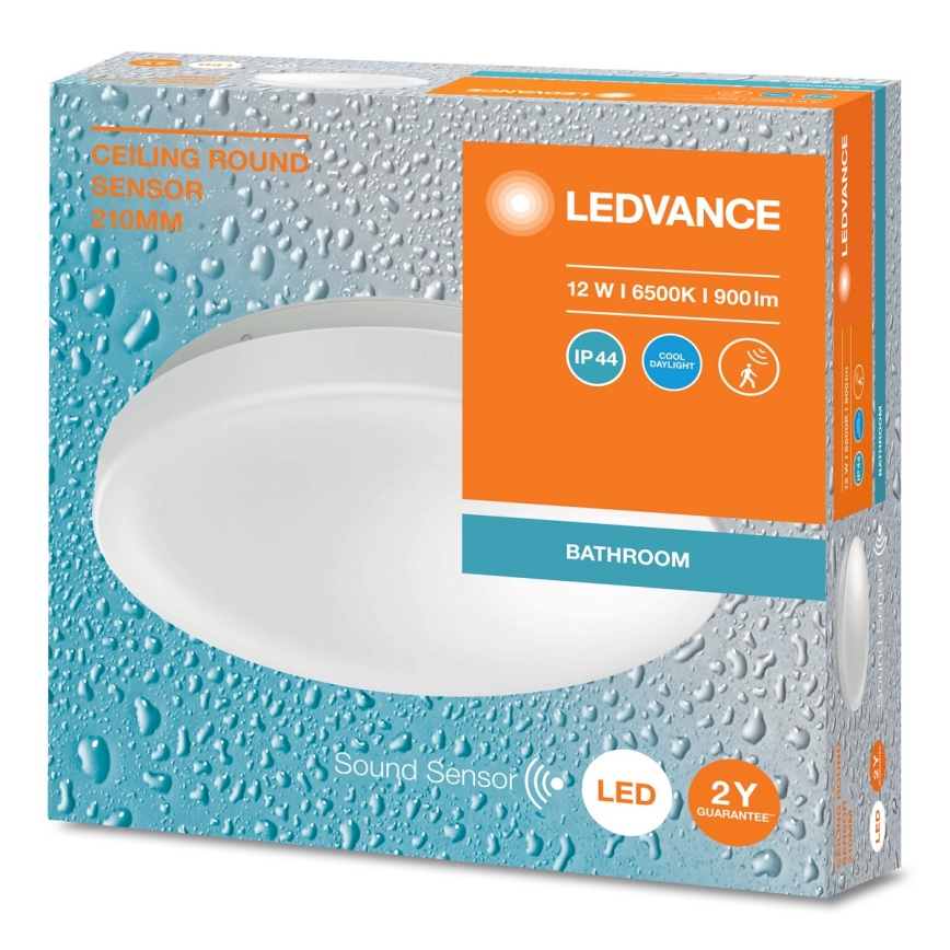 Ledvance - Oprawa sufitowa LED do łazienki z czujnikiem zmierzchu CEILING ROUND LED/12W/230V IP44