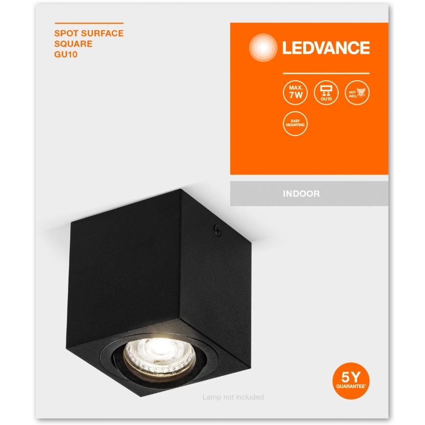 Ledvance - Oświetlenie punktowe SPOT 1xGU10/7W/230V czarny