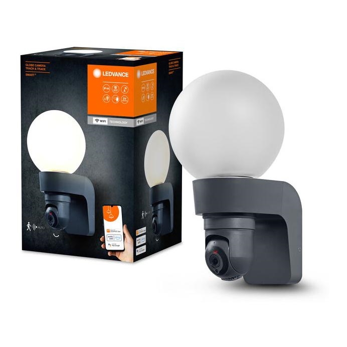 Ledvance - Oświetlenie zewnętrzne z czujnikiem i kamera SMART+ 1xE27/15W/230V IP44 Wi-Fi