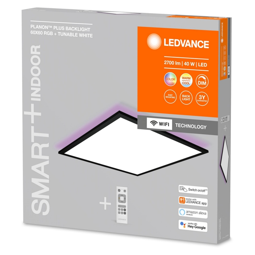 Ledvance - Panel sufitowy LED RGBW ściemnialny SMART+ PLANON LED/40W/230V Wi-Fi + pilot zdalnego sterowania