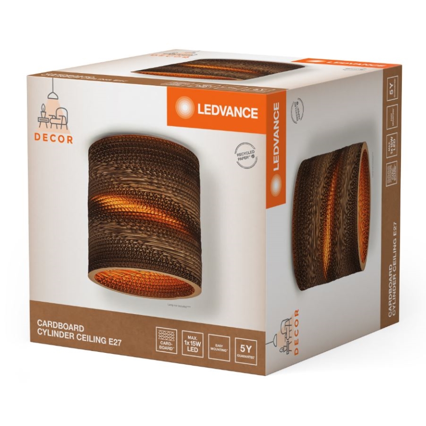 Ledvance - Plafon DECOR CARDBOARD 1xE27/15W/230V śr. 25 cm