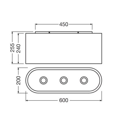 Ledvance - Plafon DECOR CARDBOARD 3xE27/15W/230V