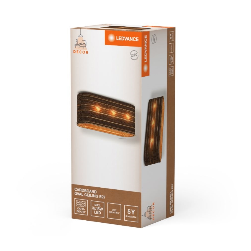 Ledvance - Plafon DECOR CARDBOARD 3xE27/15W/230V