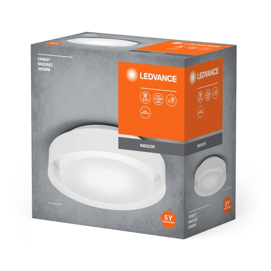 Ledvance - Plafon ORBIS MADRID 2xE27/10W/230V biały