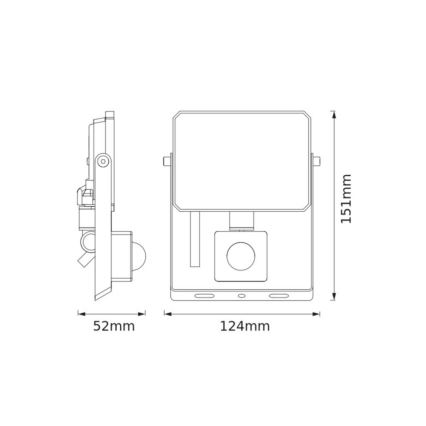 Ledvance - Naświetlacz LED z czujnikiem ruchu i zmierzchu FLOODLIGHT LED/20W/230V 4000K IP65