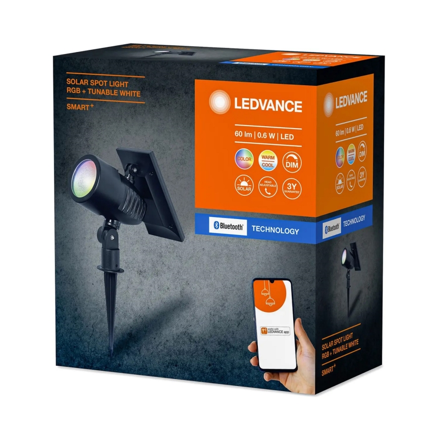 Ledvance - Ściemniana lampa solarna LED RGBW SMART+ SOLAR LED/0,6W/3,7V 2000 mAh 3000-6500K IP44