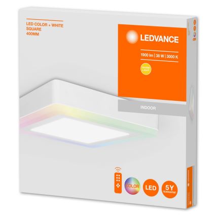 Ledvance - Ściemniana lampa sufitowa LED RGB LED/38W/230V + RC