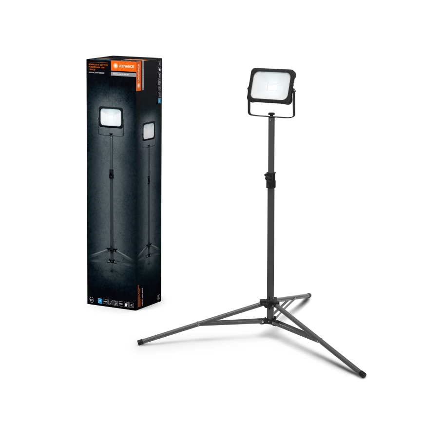 Ledvance - Ściemniane oświetlenie punktowe LED z uchwytem WORKLIGHT TRIPOD LED/20W/3,7V IP54