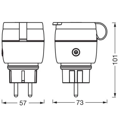 Ledvance - Smart gniazdo zewnętrzne SMART+ 3680W/230V/Typ F/SCHUKO 16A IP44 czarny