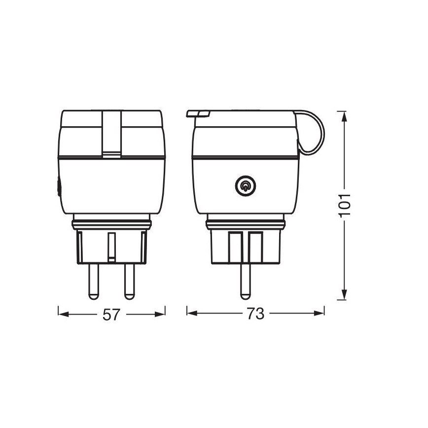 Ledvance - Smart gniazdo zewnętrzne SMART+ 3680W/230V/Typ F/SCHUKO 16A IP44 czarny