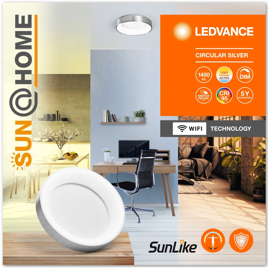 Ledvance-LED Regulowane oświetlenie sufitowe SUN@HOME CIRCULAR LED/18,5W/230V Wi-Fi
