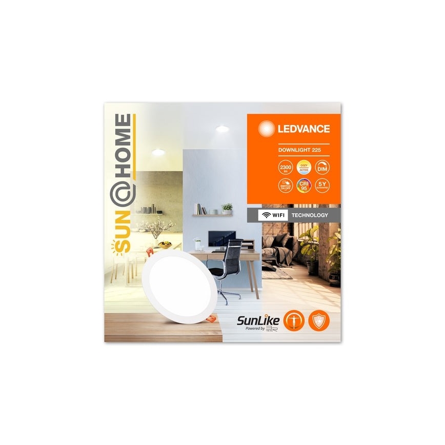 Ledvance - LED Natynkowa oprawa sufitowa ściemnialna SUN@HOME LED/22W/230V 2200-5000 CRI 95 Wi-Fi