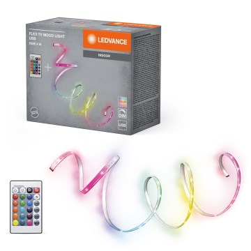 Ledvance - Taśma LED RGB ściemnialna FLEX TV MOOD 1m LED/4W/5V + pilot zdalnego sterowania