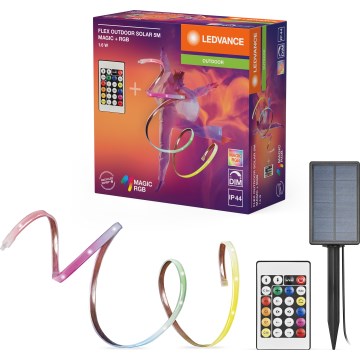 Ledvance - Taśma solarna LED RGB ściemnialna FLEX MAGIC 5m LED/1,6W/5V + pilot zdalnego sterowania