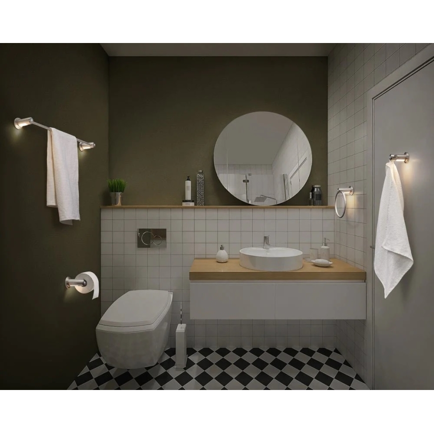 Ledvance - Uchwyt na ręczniki z LED podświeceniem 6xAAA IP44