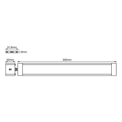 Ledvance - ZESTAW 2x Ściemnialna kuchenna oprawa podszafkowa LED z czujnikiem LED/11W/230V