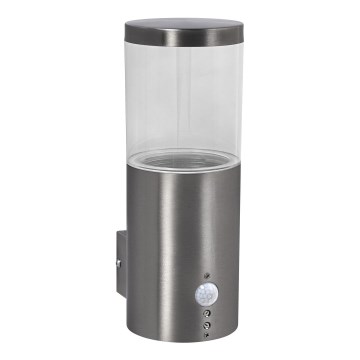 Ledvance - Zewnętrzna lampa ścienna z czujnikiem EBRO 1xE27/20W/230V IP44