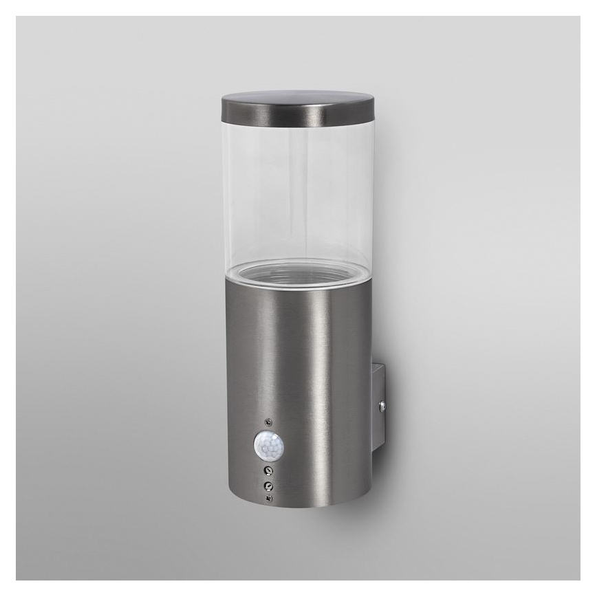 Ledvance - Zewnętrzna lampa ścienna z czujnikiem EBRO 1xE27/20W/230V IP44