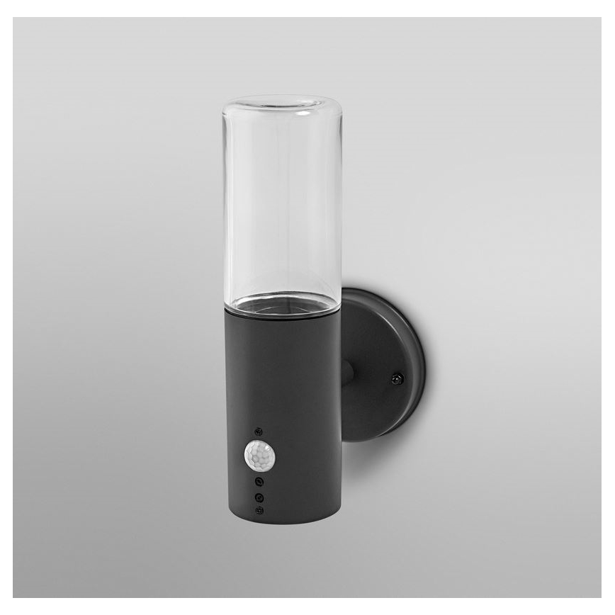Ledvance - Zewnętrzna lampa ścienna z czujnikiem FIGO CYLINDER 1xE27/20W/230V