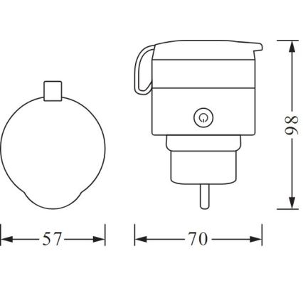 Ledvance - Zewnętrzne inteligentne gniazdko SMART+ PLUG 3680W IP44