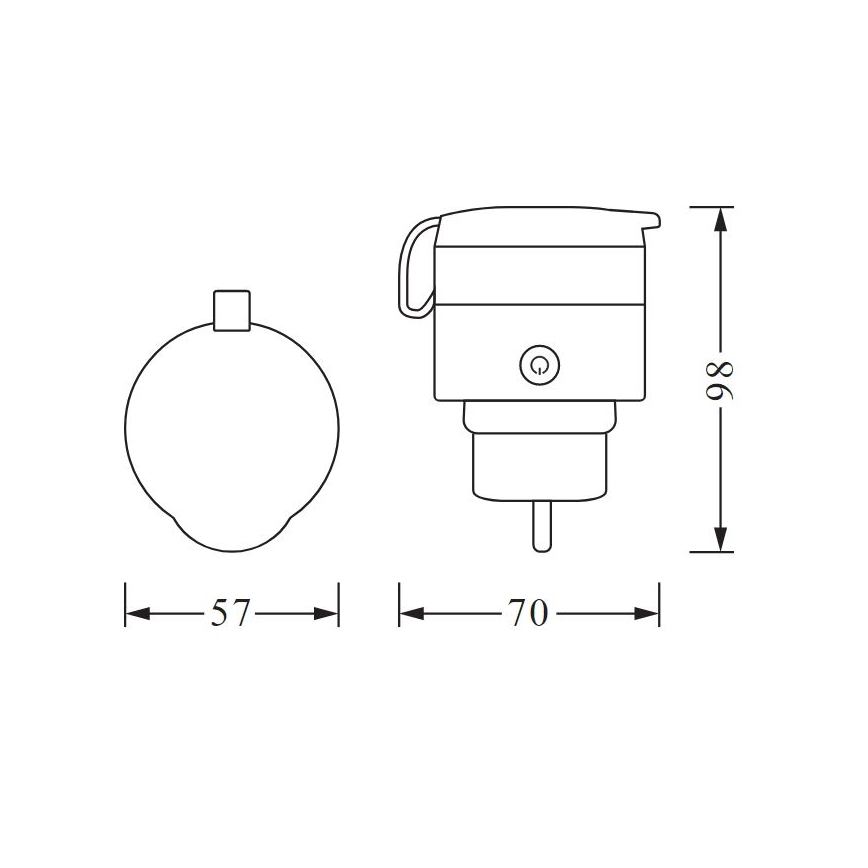 Ledvance - Zewnętrzne inteligentne gniazdko SMART+ PLUG 3680W IP44