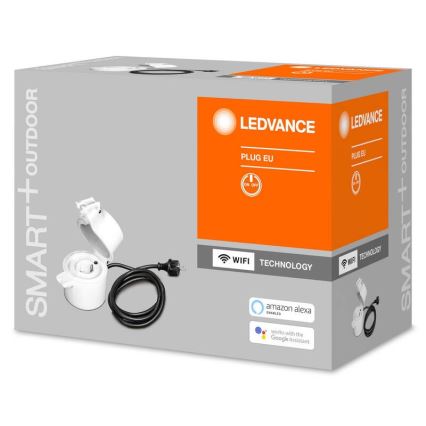 Ledvance - zewnętrzne inteligentne gniazdo SMART+ PLUG SCHUKO 3680W IP44 Wi-Fi