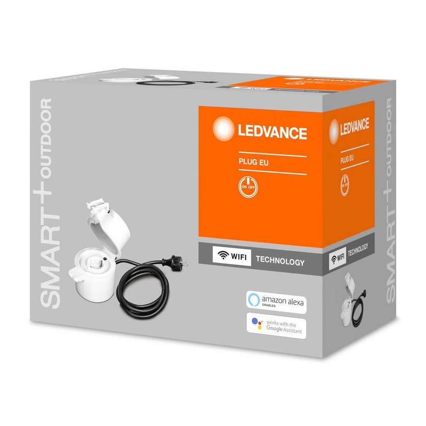 Ledvance - zewnętrzne inteligentne gniazdo SMART+ PLUG SCHUKO 3680W IP44 Wi-Fi