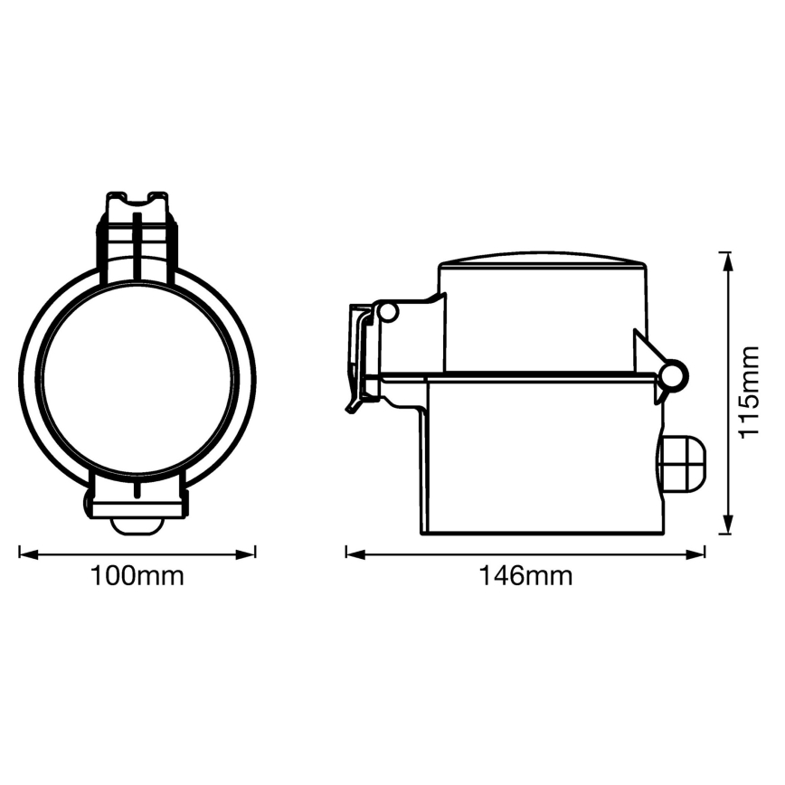 Ledvance - zewnętrzne inteligentne gniazdo SMART+ PLUG SCHUKO 3680W IP44 Wi-Fi