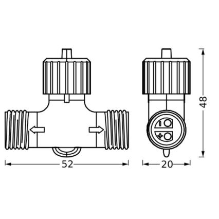 Ledvance - zewnętrzny connector ENDURA 24W/12V IP67