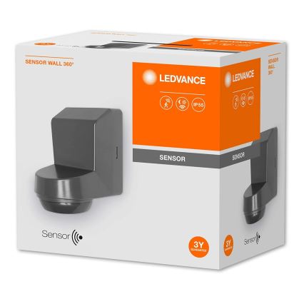 Ledvance - zewnętrzny infrared motion czujnik 230V IP55 antracyt