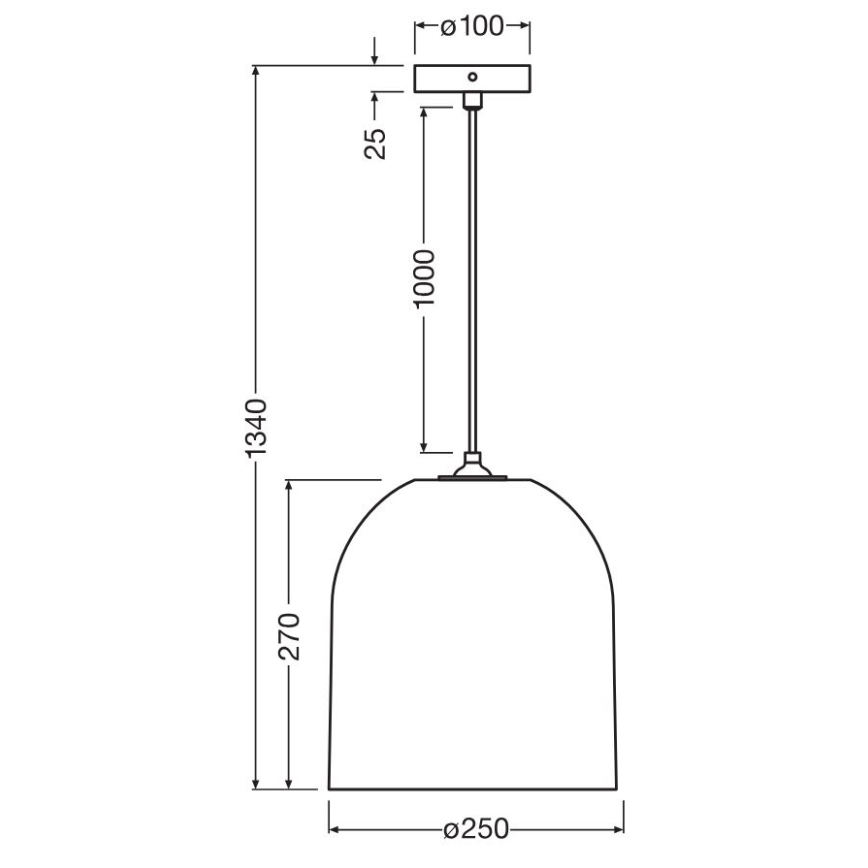 Ledvance - Żyrandol na lince DECOR CARDBOARD 1xE27/15W/230V śr. 25 cm