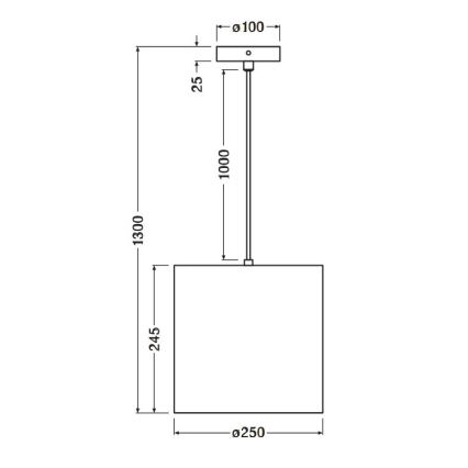 Ledvance - Żyrandol na lince DECOR CARDBOARD 1xE27/15W/230V śr. 25 cm