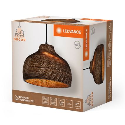 Ledvance - Żyrandol na lince DECOR CARDBOARD 1xE27/15W/230V śr. 36 cm