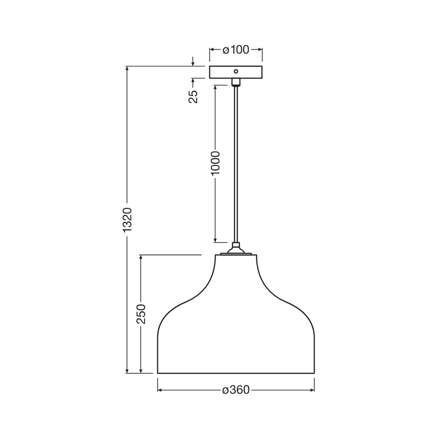 Ledvance - Żyrandol na lince DECOR CARDBOARD 1xE27/15W/230V śr. 36 cm