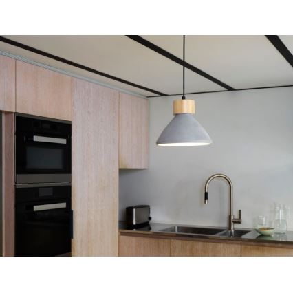 Ledvance - Żyrandol na lince DECOR CONCRETE 1xE27/15W/230V śr. 22 cm beton szary