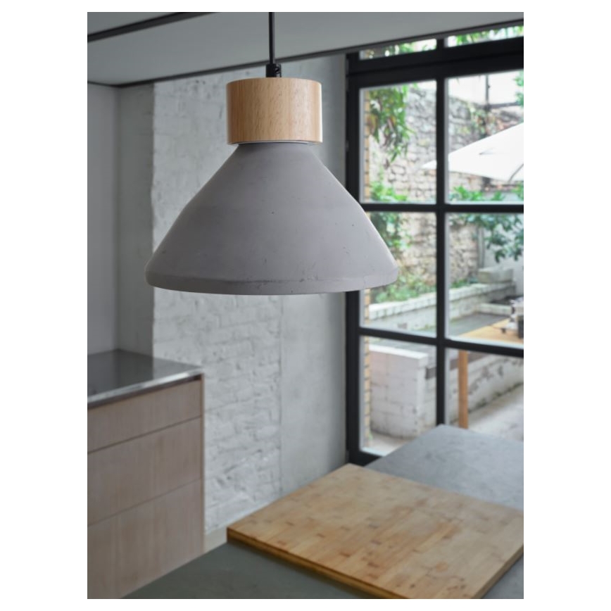 Ledvance - Żyrandol na lince DECOR CONCRETE 1xE27/15W/230V śr. 22 cm beton szary