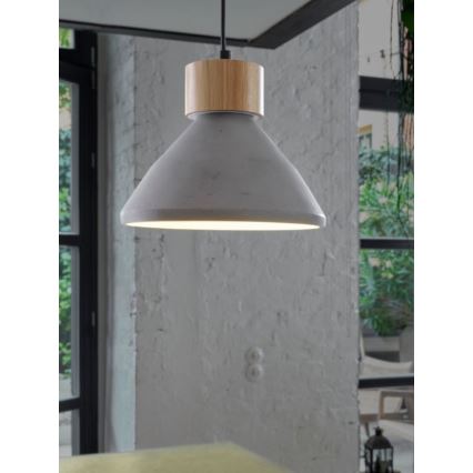 Ledvance - Żyrandol na lince DECOR CONCRETE 1xE27/15W/230V śr. 22 cm beton szary