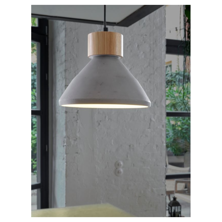 Ledvance - Żyrandol na lince DECOR CONCRETE 1xE27/15W/230V śr. 22 cm beton szary