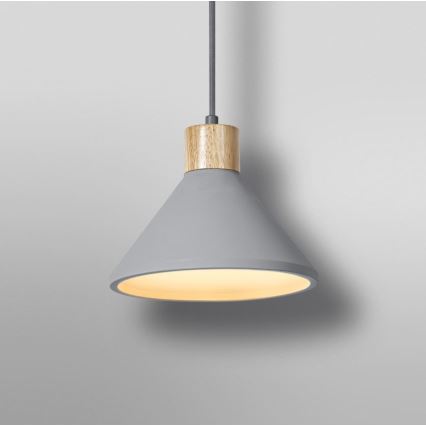 Ledvance - Żyrandol na lince DECOR CONCRETE 1xE27/15W/230V śr. 22 cm beton szary