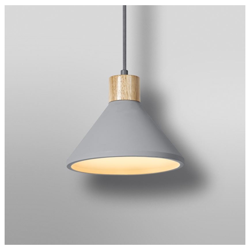 Ledvance - Żyrandol na lince DECOR CONCRETE 1xE27/15W/230V śr. 22 cm beton szary