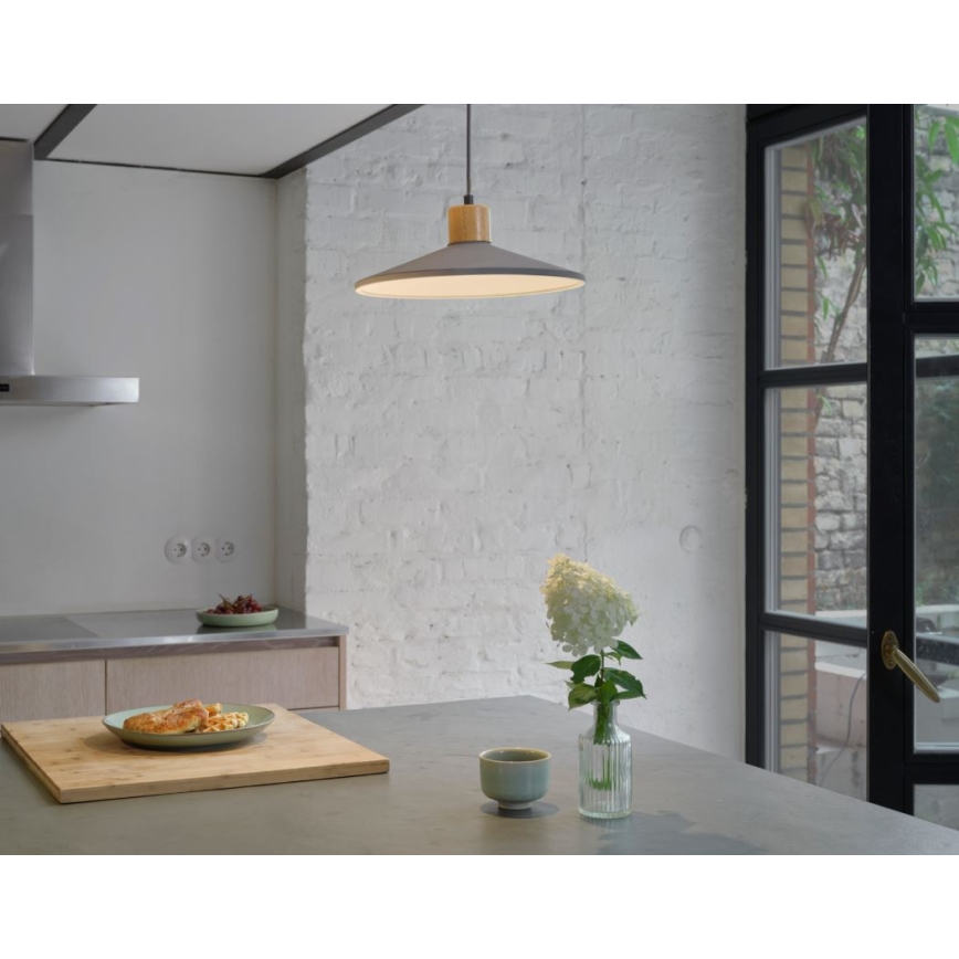 Ledvance - Żyrandol na lince DECOR CONCRETE 1xE27/15W/230V śr. 32 cm beton szary