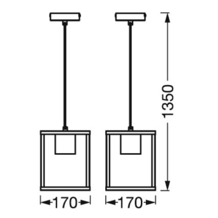 Ledvance - Żyrandol na lince DECOR NAIROBI 1xE27/15W/230V figowiec