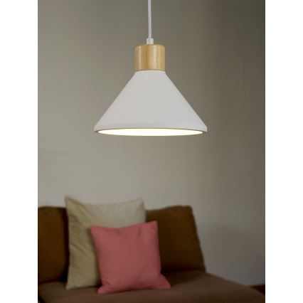 Ledvance - Żyrandol na lince DECOR PLASTER 1xE27/25W/230V śr. 22 cm gips biały