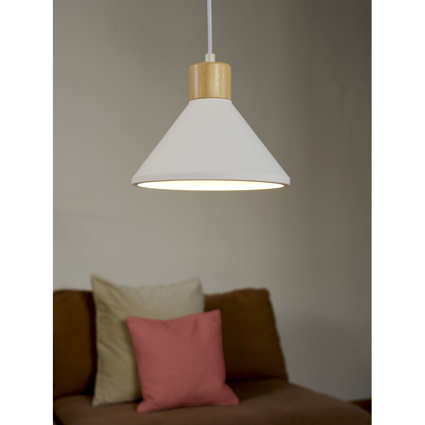 Ledvance - Żyrandol na lince DECOR PLASTER 1xE27/25W/230V śr. 22 cm gips biały