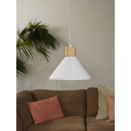 Ledvance - Żyrandol na lince DECOR PLASTER 1xE27/25W/230V śr. 22 cm gips biały
