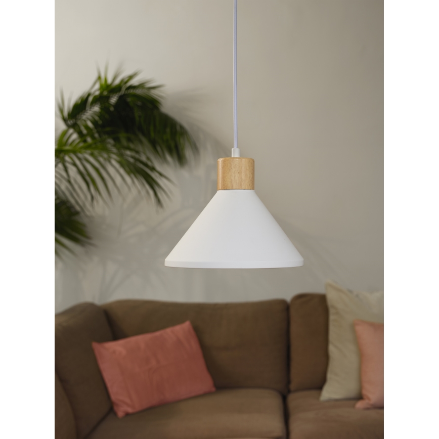 Ledvance - Żyrandol na lince DECOR PLASTER 1xE27/25W/230V śr. 22 cm gips biały
