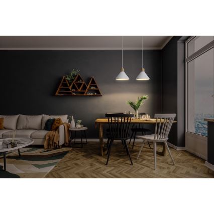 Ledvance - Żyrandol na lince DECOR PLASTER 1xE27/25W/230V śr. 22 cm gips biały