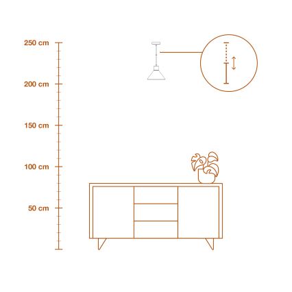 Ledvance - Żyrandol na lince DECOR PLASTER 1xE27/25W/230V śr. 22 cm gips biały