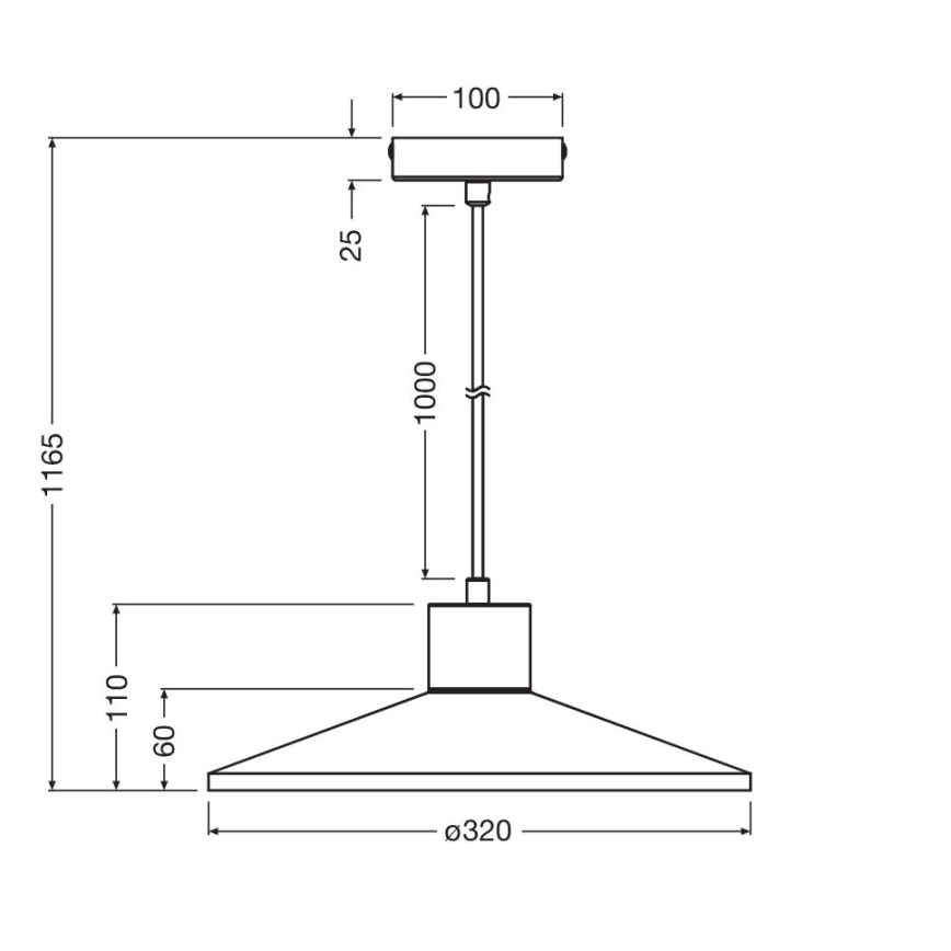 Ledvance - Żyrandol na lince DECOR PLASTER 1xE27/25W/230V śr. 32 cm gips biały