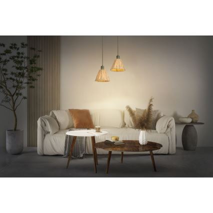 Ledvance - Żyrandol na lince DECOR RAFFIA 1xE27/15W/230V rafia